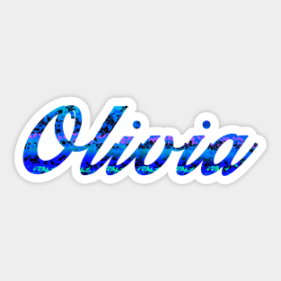 Top 10 best personalised gifts 2022  - Olivia - personalised, personalized  name with pattern  - custom name. Olivia Sticker